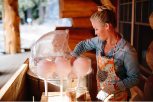 Bridgette Quartararo from SparQle Cloud spins cotton candy